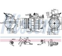 Air Con Compressor 890419 Nissens AC Conditioning 1786888 1885702 1928558