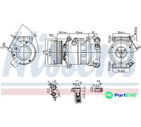 NISSENS AIR CONDITIONING COMPRESSOR 890599 FOR PEUGEOT DS