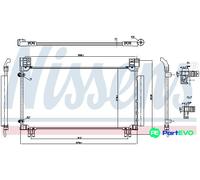 NISSENS AIR CONDITIONING CONDENSER 941277 FOR TOYOTA