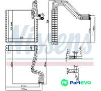 NISSENS AIR CONDITIONING EVAPORATOR 92372 FOR FORD