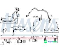 NISSENS AIR CONDITIONING HIGH/LOW-PRESSURE LINE 840147 FOR CITROËN PEUGEOT