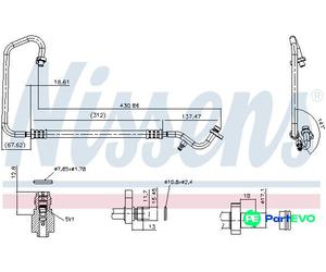 NISSENS AIR CONDITIONING HIGH-PRESSURE LINE 845263 FOR DACIA
