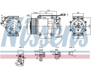 Nissens Aircon Compressor 890945 for eg. SCANIA S-SERIE (2017) S450 etc