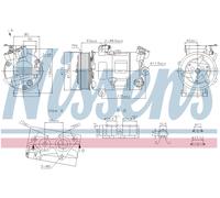 Nissens Aircon Compressor 890947 for eg. OPEL MOVANO (2010) 2.3 CDTI etc
