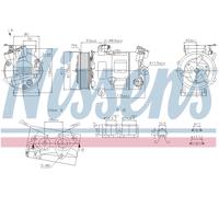 Nissens Aircon Compressor 890947 for eg. OPEL MOVANO (2010) 2.3 CDTI etc