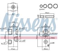 Nissens Aircon Expansion Valve 999427 for eg. PEUGEOT 2008 (2013) 1.2 THP etc