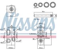 Nissens Aircon Expansion Valve 999448 for eg. FORD FOCUS (2011) 1.6 TDCI etc