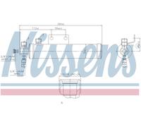 Nissens Aircon Receiver Dryer Filter 95511 for eg. MERCEDES-BENZ AXOR-SERIES (20