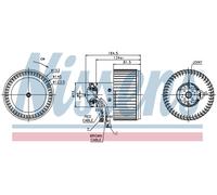 Nissens Cabin Fan Blower Motor 87093 for eg. CITROËN C8 (2002) 2.2 etc