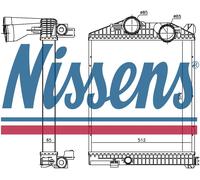 Nissens Charge Air Intercooler 97033 for eg. MERCEDES-BENZ ATEGO-SERIES (1998) A