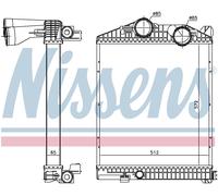 Nissens Charge Air Intercooler 97033 for eg. MERCEDES-BENZ ATEGO-SERIES (1998) A