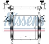 NISSENS Charge Air Intercooler 97057 for MAN TGL-SERIES (2004) TGL 8.240 etc
