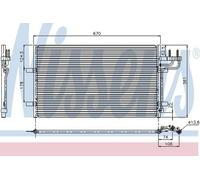 Engine Air Conditioning Condenser Fits FORD Nissens 94663