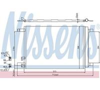 Nissens Condenser for VW Passat TSi EVO DADA/DPCA 1.5 Litre Sep 2018-Sep 2022