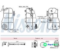 NISSENS COOLANT EXPANSION TANK 996216 FOR VOLVO