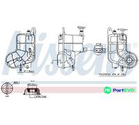 NISSENS COOLANT EXPANSION TANK 996288 FOR AUDI