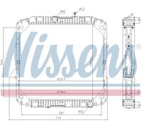 NISSENS Coolant Radiator 62563 for MERCEDES-BENZ LK/LN2-SERIES (1984) LK 1117 et