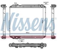 NISSENS Coolant Radiator 671780 for MERCEDES-BENZ ACTROS-SERIES (2011) ACTROS 18