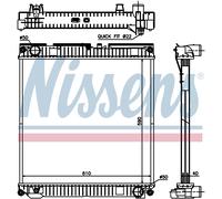 NISSENS Coolant Radiator 67224A for MAN TGL-SERIES (2004) TGL 8.240 etc