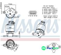 NISSENS EGR VALVE 98360 FOR OPEL VAUXHALL