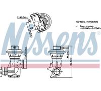 Nissens EGR Valve 98496 for eg. CITROËN RELAY (2002) 2.2 HDI etc