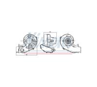 NISSENS Electric Air Blower Cabin Air Motor for Opel Meriva A 13124703 1845092