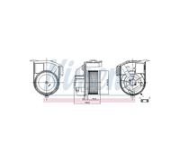 NISSENS Electric Air Blower Fan Motor For Renault Kangoo Nissan Kubistar