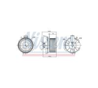 NISSENS Electric Air Blower Motor for Peugeot 206+ 307 206 Citroën C2