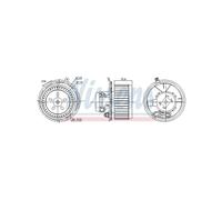 NISSENS Electric Blower Motor, Cabin Air Blower for Alfa Romeo 147 156 GT