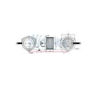 NISSENS Electric Cabin Air Blower Fan Motor for Mitsubishi Van ASX CSA431D227