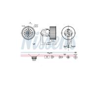 NISSENS Electric Cabin Air Blower Motor for BMW 7 F01 F02 F03 F04