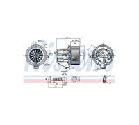 NISSENS Electric Cabin Air Blower Motor for Citroën C3 II-III DS DS3