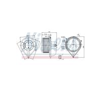 NISSENS Electric Cabin Air Blower Motor for Citroën Jumper 6441N1 6441S4
