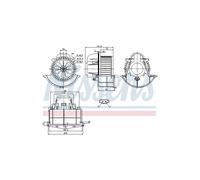NISSENS Electric Cabin Air Blower Motor for Porsche Cayenne 7L0820021F