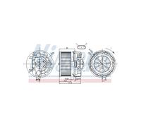 NISSENS Electric Cabin Air Blower Motor for Renault Grand Scénic II Megane
