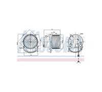 NISSENS Electric Cabin Air Blower Motor for Renault Megane IV 272103243R