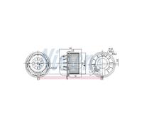 NISSENS Electric Cabin Air Blower Motor for Seat Alhambra Porsche Cayenne