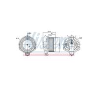 NISSENS Electric Cabin Air Blower Motor for Subaru Trezia 1.3 1.4 D