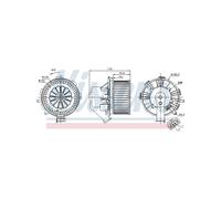 NISSENS Electric Cabin Air Blower Motor for VW Crafter 30-35 Mercedes Sprinter