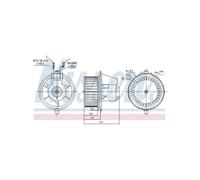 NISSENS Electric Cabin Air Blower Motor For VW Golf II Corrado Seat Toledo I