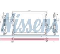 Nissens Engine Coolant Radiator 606342 for eg. PEUGEOT 3008 (2016) 1.5 BLUEHDI 1