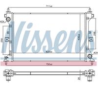 Nissens Engine Coolant Radiator 606383 for eg. SUZUKI SX4 S-CROSS (2014) 1.4 VVT