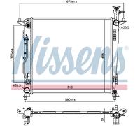 NISSENS 606428 Engine radiator