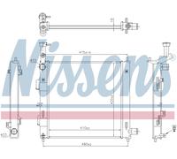 Nissens Engine Coolant Radiator 606865 for eg. KIA PICANTO X-LINE (2017) 1.2 CVV