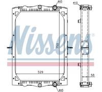 NISSENS Coolant Radiator 61444A for DAF LF SERIES (2001) LF 55.250 etc