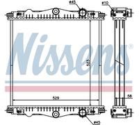 Nissens Engine Coolant Radiator 614450 for eg. DAF LF SERIES (2001) LF 45.130 et