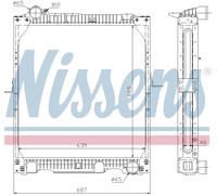 Nissens Engine Coolant Radiator 62523A for eg. MERCEDES-BENZ SK-SERIES (1988) SK