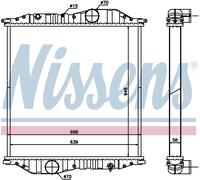 Nissens Engine Coolant Radiator 625502 for eg. MERCEDES-BENZ ECONIC-SERIES (1998