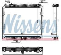 Nissens Engine Coolant Radiator 627002 for eg. MERCEDES-BENZ ACTROS-SERIES (2011
