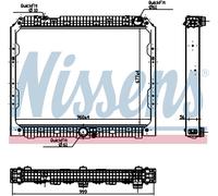 Nissens Engine Coolant Radiator 627003 for eg. MERCEDES-BENZ ACTROS-SERIES (2011
